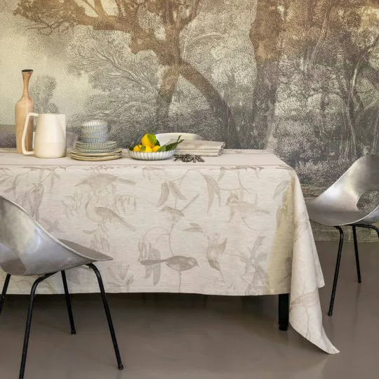 Le Jacquard Français Volière Tablecloth Linen - 2 colors