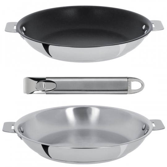 Cristel Casteline 2 frying pan set with removable handle 24 28cm