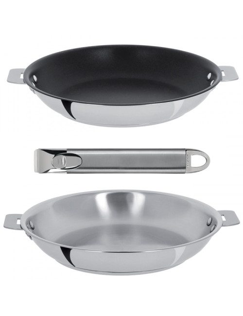 Cristel Casteline 2 frying pan set with removable handle 24 28cm