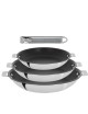 Set of 3 pans with Casteline coating Cristel
