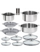 Cristel Mutine removable 14 pieces set stainless steel
