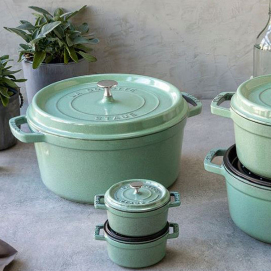 STAUB Cast Iron Cocotte Sauge - 2 sizes