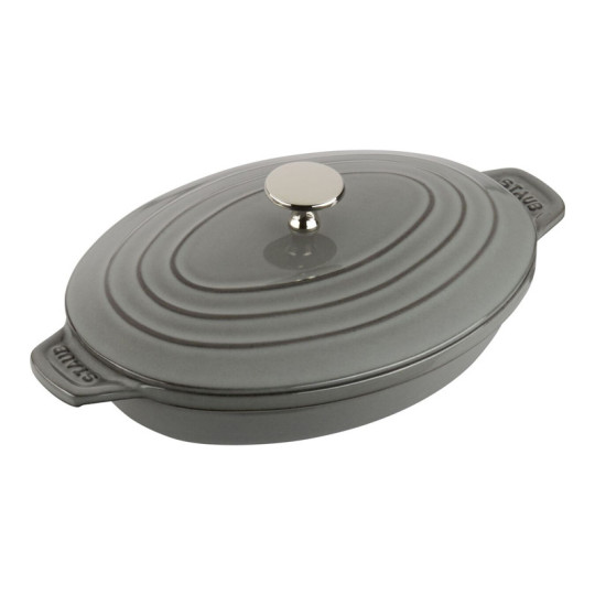 STAUB Hot plate cast iron 23cm graphite grey
