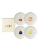 Degrenne Box of 4 plates Saisons Fruits