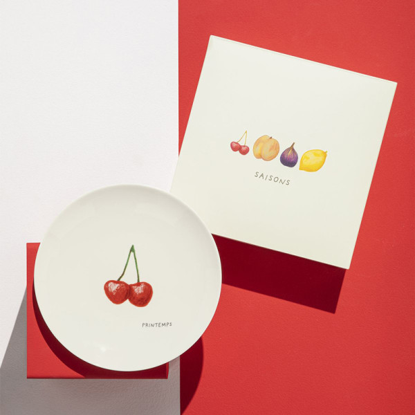 Degrenne Box of 4 plates Saisons Fruits