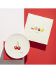 Degrenne Box of 4 plates Saisons Fruits