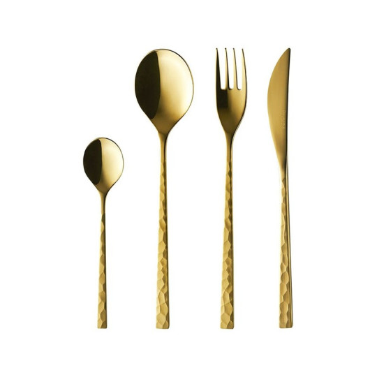 Fuse Hammered Brass 24 pcs Cutlery Degrenne