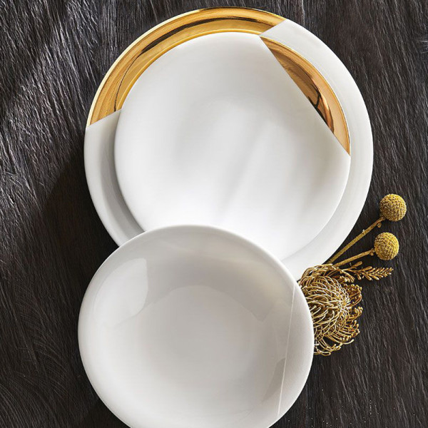 6 Degrenne SD One gold plates - 2 sizes