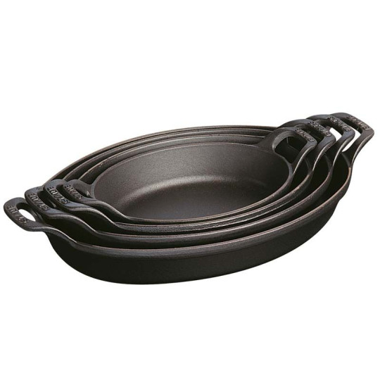 Staub 4-dish stacking set Black matt