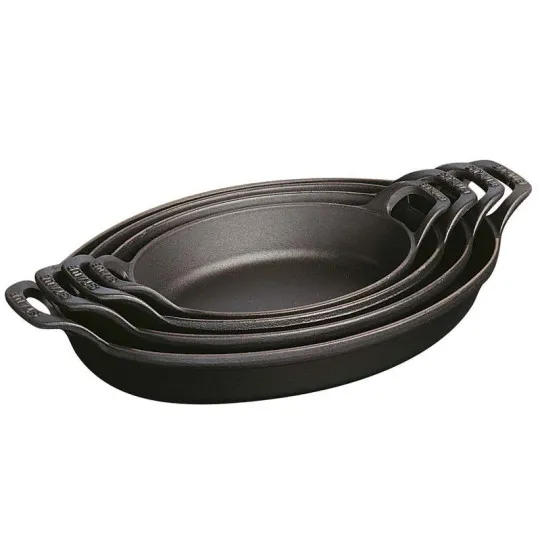 Staub 4-dish stacking set Black matt