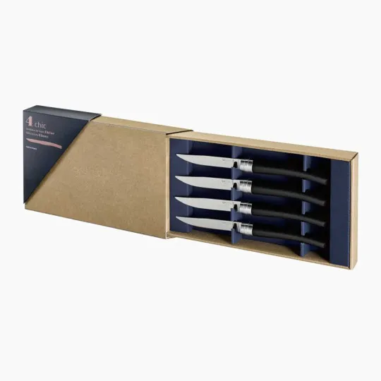 Opinel Ebony Table chic 4 Knives