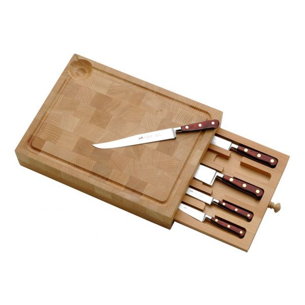 Sabatier wood Board of 5 knives Ideal