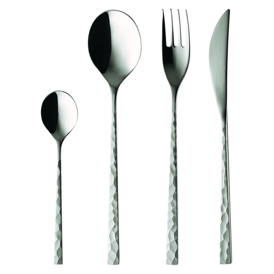 DEGRENNE Fuse Hammered 24pcs Stainless Steel Cutlery