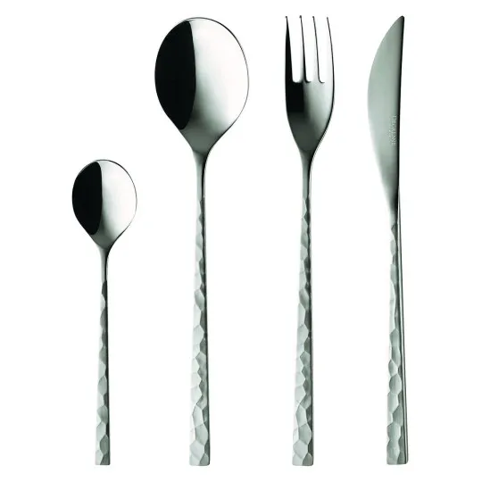 DEGRENNE Fuse Hammered 24pcs Stainless Steel Cutlery