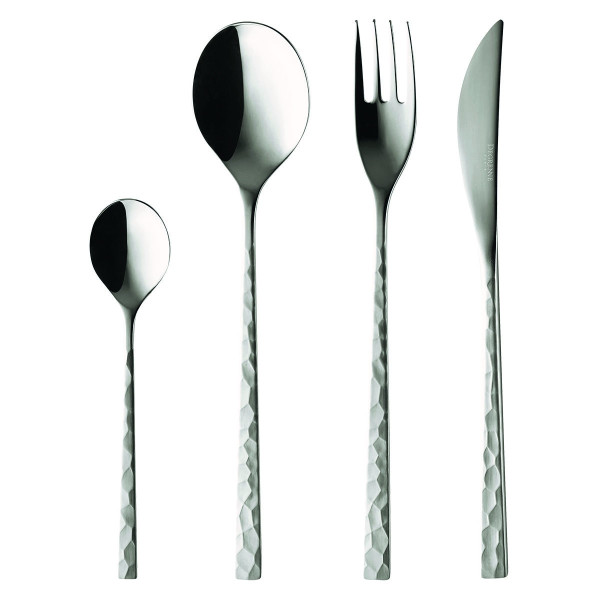 DEGRENNE Fuse Hammered 24pcs Stainless Steel Cutlery