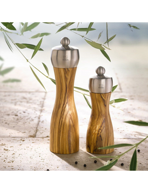 2 Peugeot Fidji Olive Wood Salt and Pepper Mills