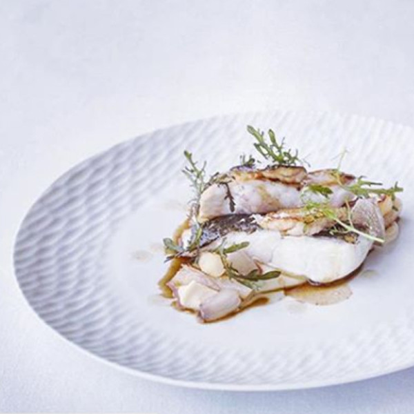 Pergay 6 Porcelain Empreinte Plates 27cm