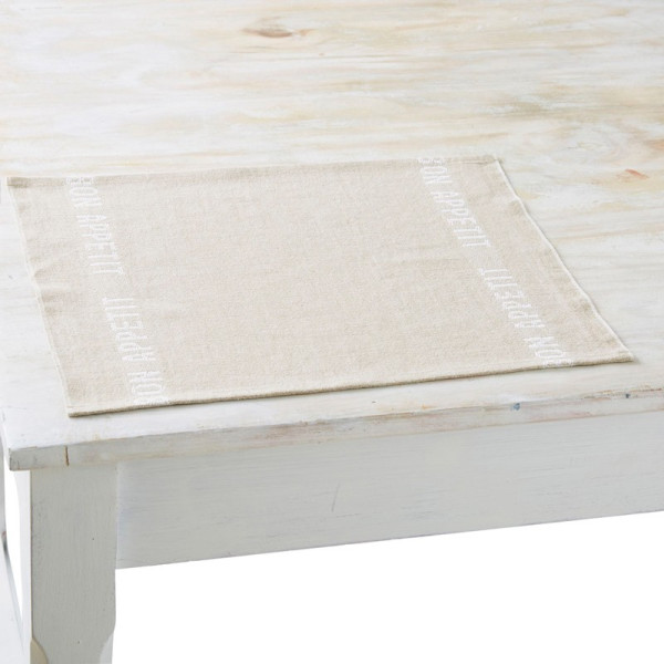 6 placemats Bon Appétit Charvet 100% linen - 9 colors