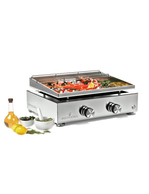 Plancha Simplicity Verycook 2 burner stainless steel plate - 6 colors