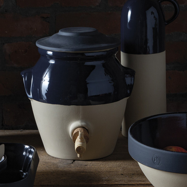 Digoin stoneware 3L vinegar pot with tap