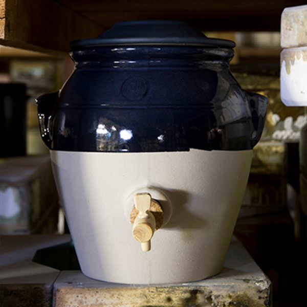 Digoin stoneware 3L vinegar pot with tap