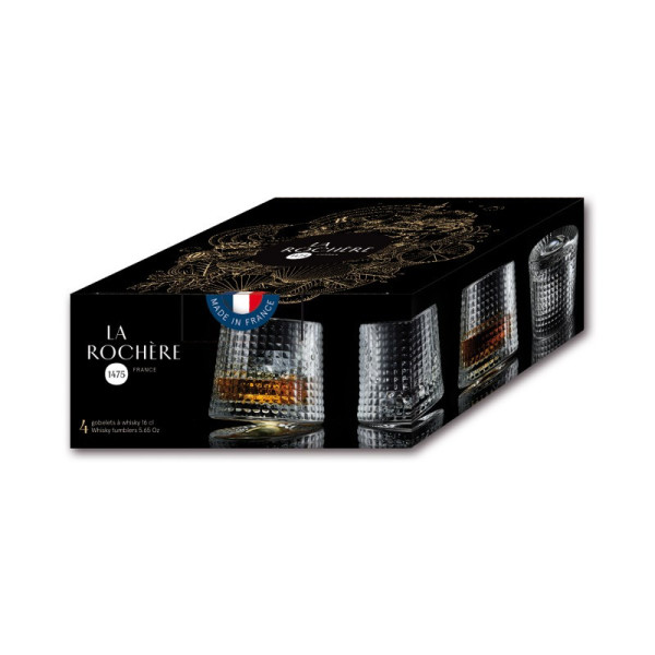 La Rochère 4 Blossom whiskey glasses