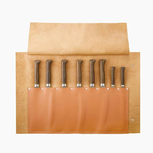 Opinel Leather storage mat for 8 knives