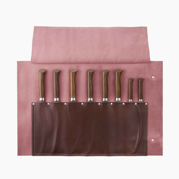 Opinel pu leather storage mat for 8 knives
