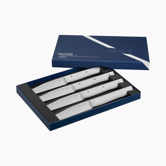 Opinel Box of 4 Facette knives - 4 colors