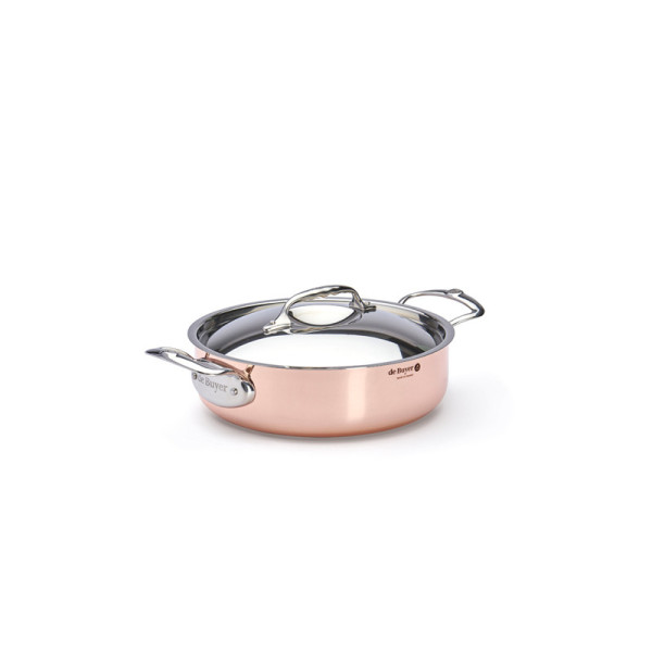 De Buyer Prima Matera copper lid sauté dish pan - 3 sizes