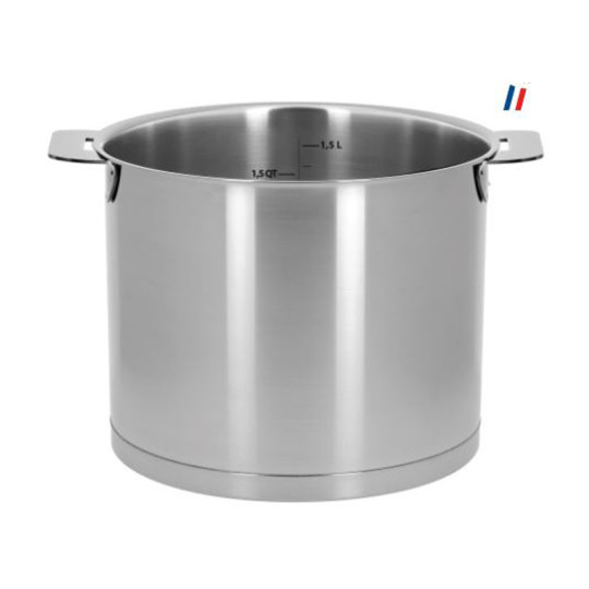 Strate Cristel high stainless steel saucepan 14cm