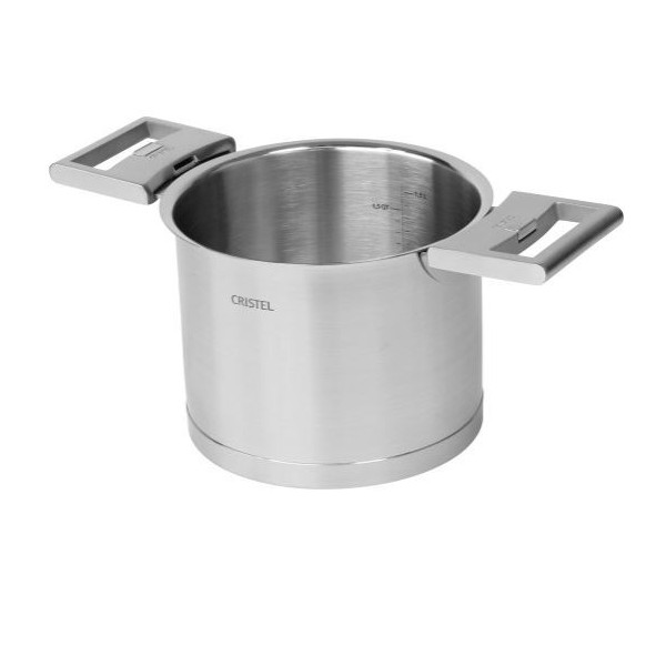 Strate Cristel high stainless steel saucepan 14cm