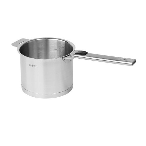 Strate Cristel high stainless steel saucepan 14cm