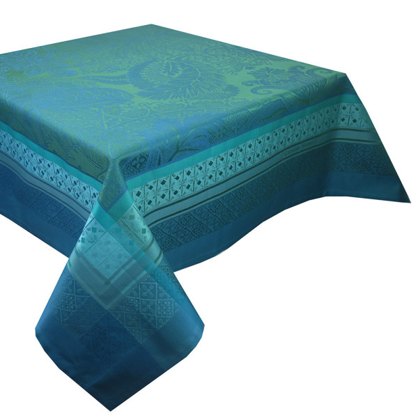 Garnier Thiebaut Isaphire emerald tablecloth - 4 dimensions