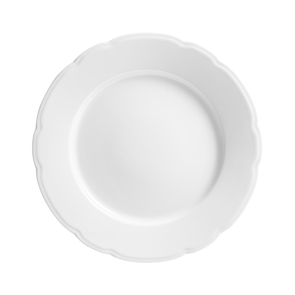 Degrenne 6 White Reminiscence Plates - 3 sizes
