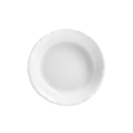 Degrenne 6 White Reminiscence Plates - 3 sizes
