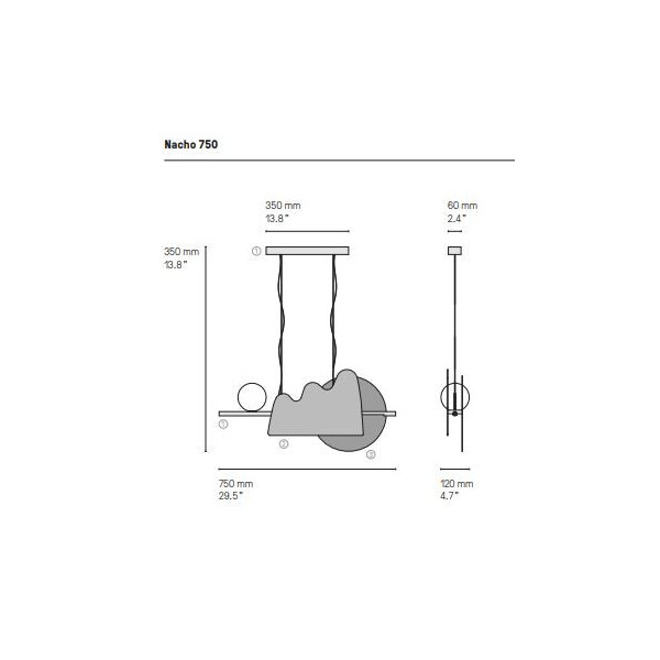 CVL Nacho pendant lamp - 2 sizes 4 finishes