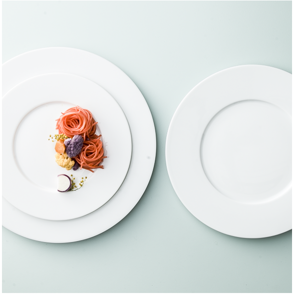 DEGRENNE 6 plates L White - 7 sizes