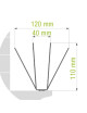 Oisipic 120 bird spikes - 25 linear meters