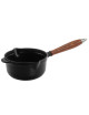 Saucepan 18cm black vintage with wooden handle STAUB