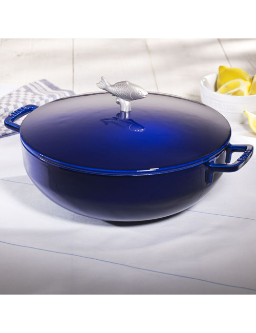 Staub Fish Cocotte - Blue 28 cm