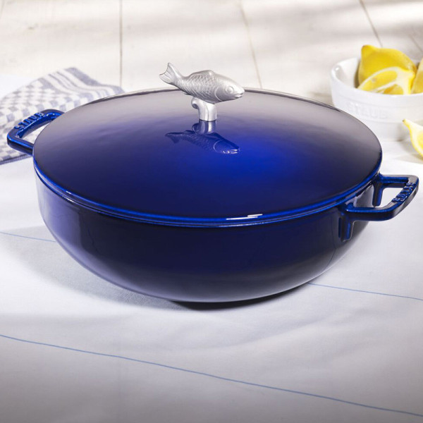 Staub Fish Cocotte - Blue 28 cm