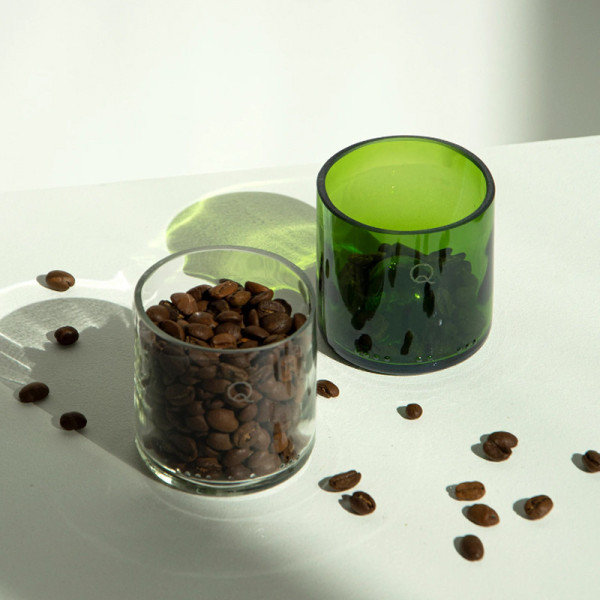 Q DE BOUTEILLES 4 glass cups - 2 colors