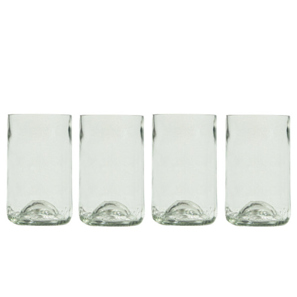 Q DE BOUTEILLES 4 long drink glasses - 2 colors