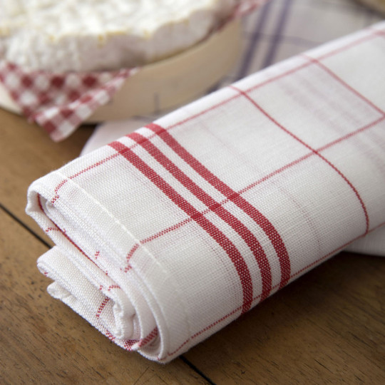 Tissages de l'Ouest Hugo checked tea towel - 2 colors