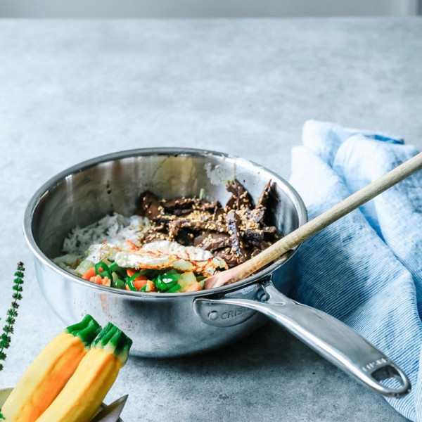 Set of 3 Cristel Castel Pro saucepans with lids