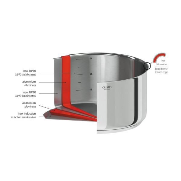 Cristel Casteline saute pan and accessories - 4 sizes