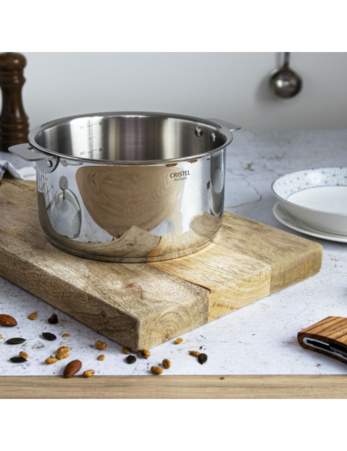 CRISTEL Casteline 3-Piece Saucepan Set with 1 Detachable Zenith Handle - 2 Color Options