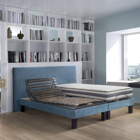 Electric bed base 2 Atlantis 100 Duvivier motors - 4 sizes - 12 colors