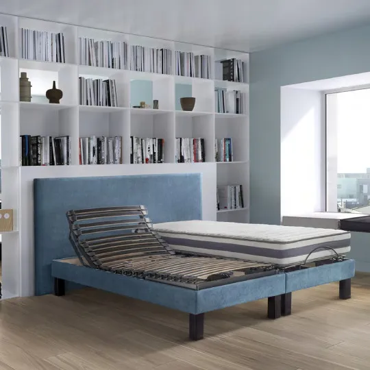 Electric bed base 2 Atlantis 100 Duvivier motors - 4 sizes - 12 colors